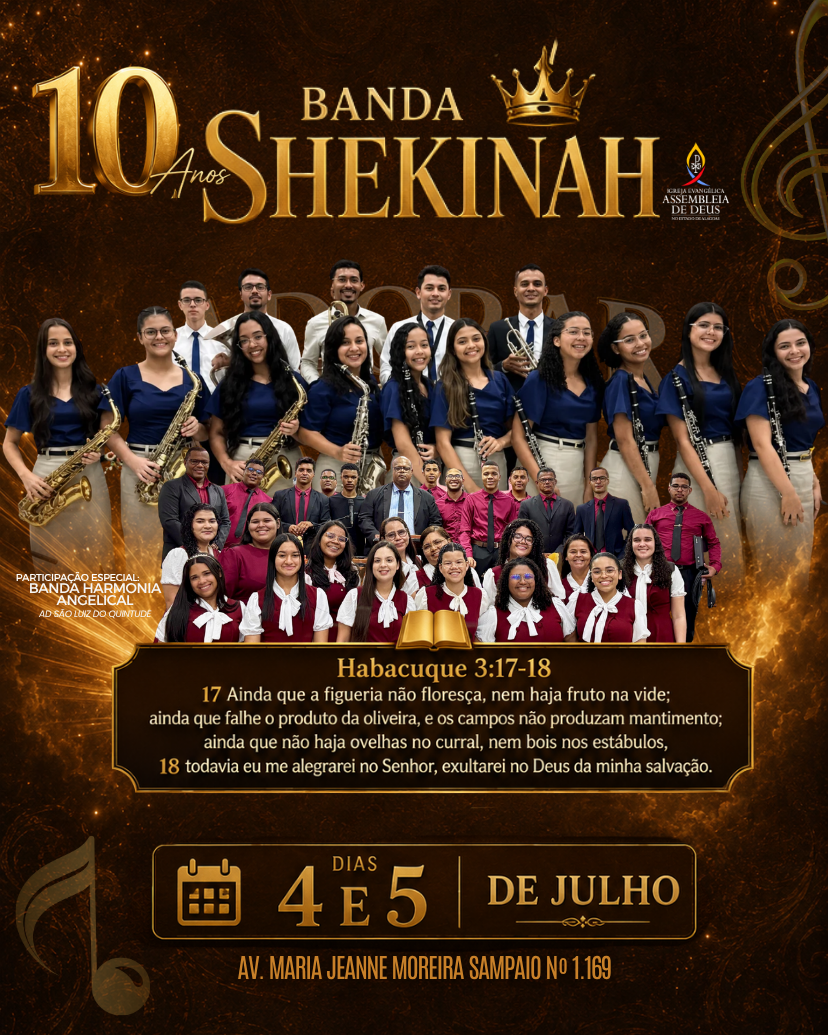 Banda Shekinah celebra 10 anos de ministério com grande festividade em Teotônio Vilela